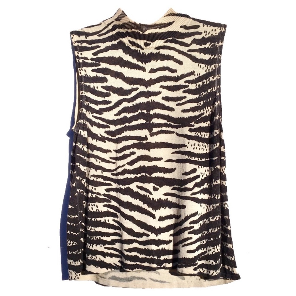 100% silk knit mock neck top